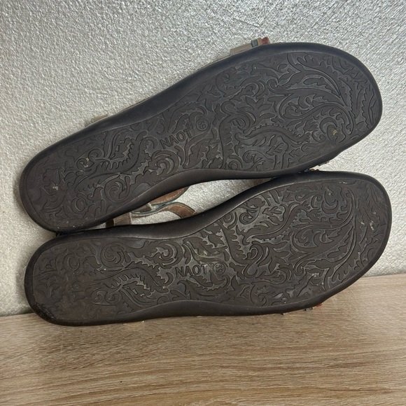 Naot Odelia Khaki Beige Combo Leather Ankle Strap SandalsSize 8 - Picture 9 of 11